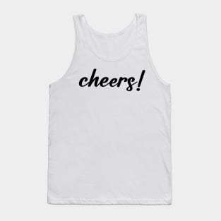 cheers letter typography Tank Top